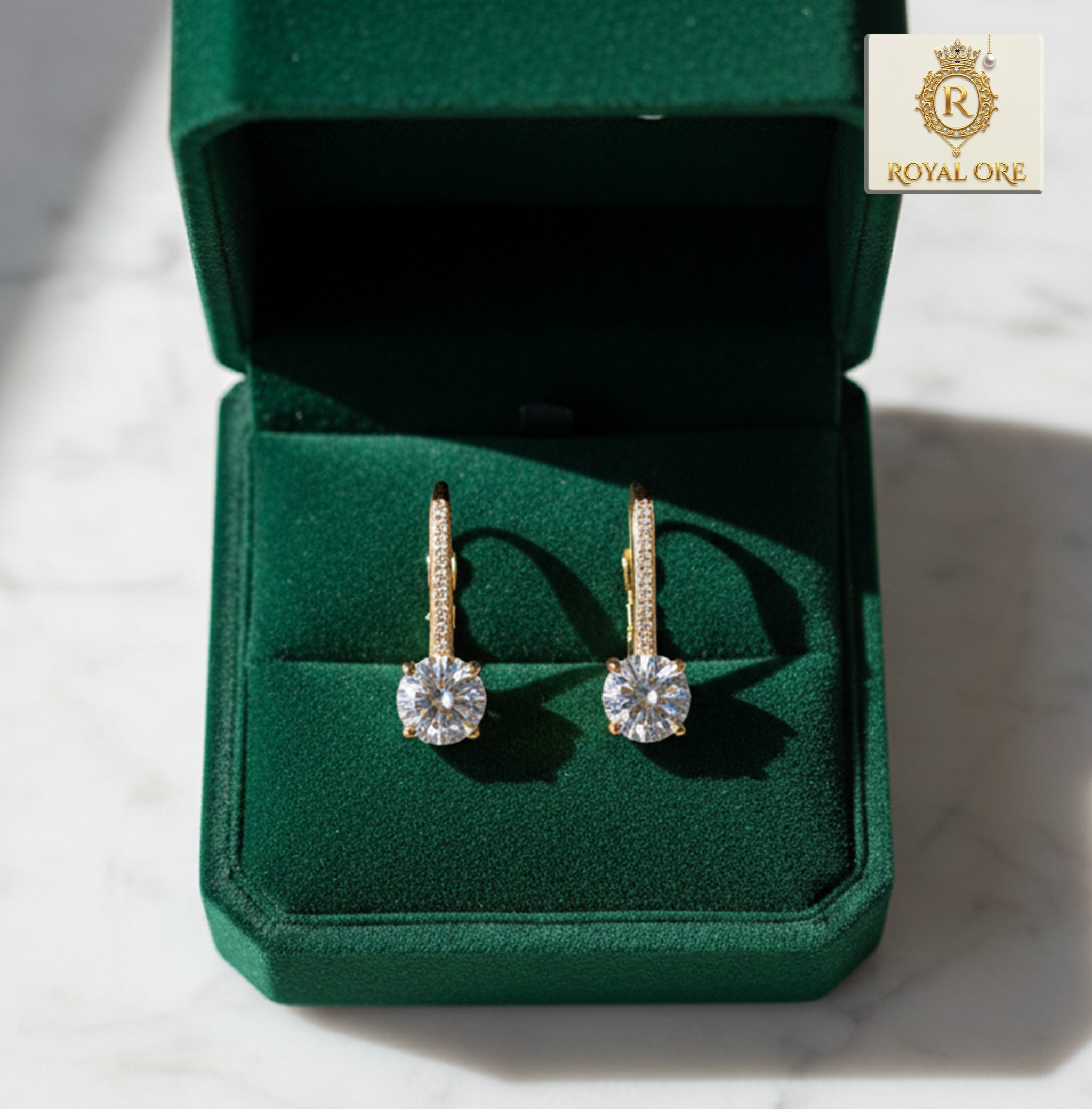 2 Carat Moissanite 925 Sterling Silver Earrings