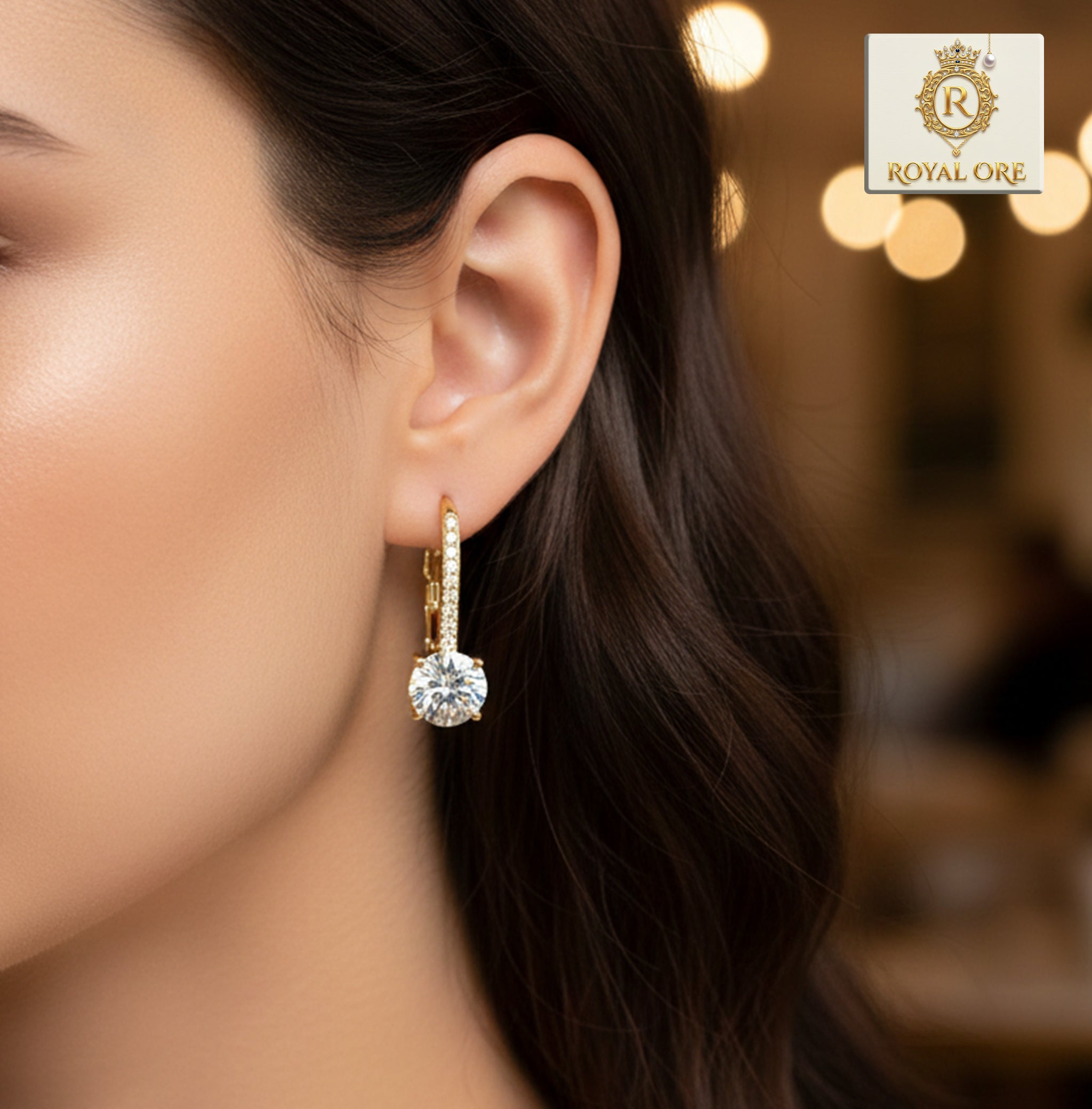 2 Carat Moissanite 925 Sterling Silver Earrings