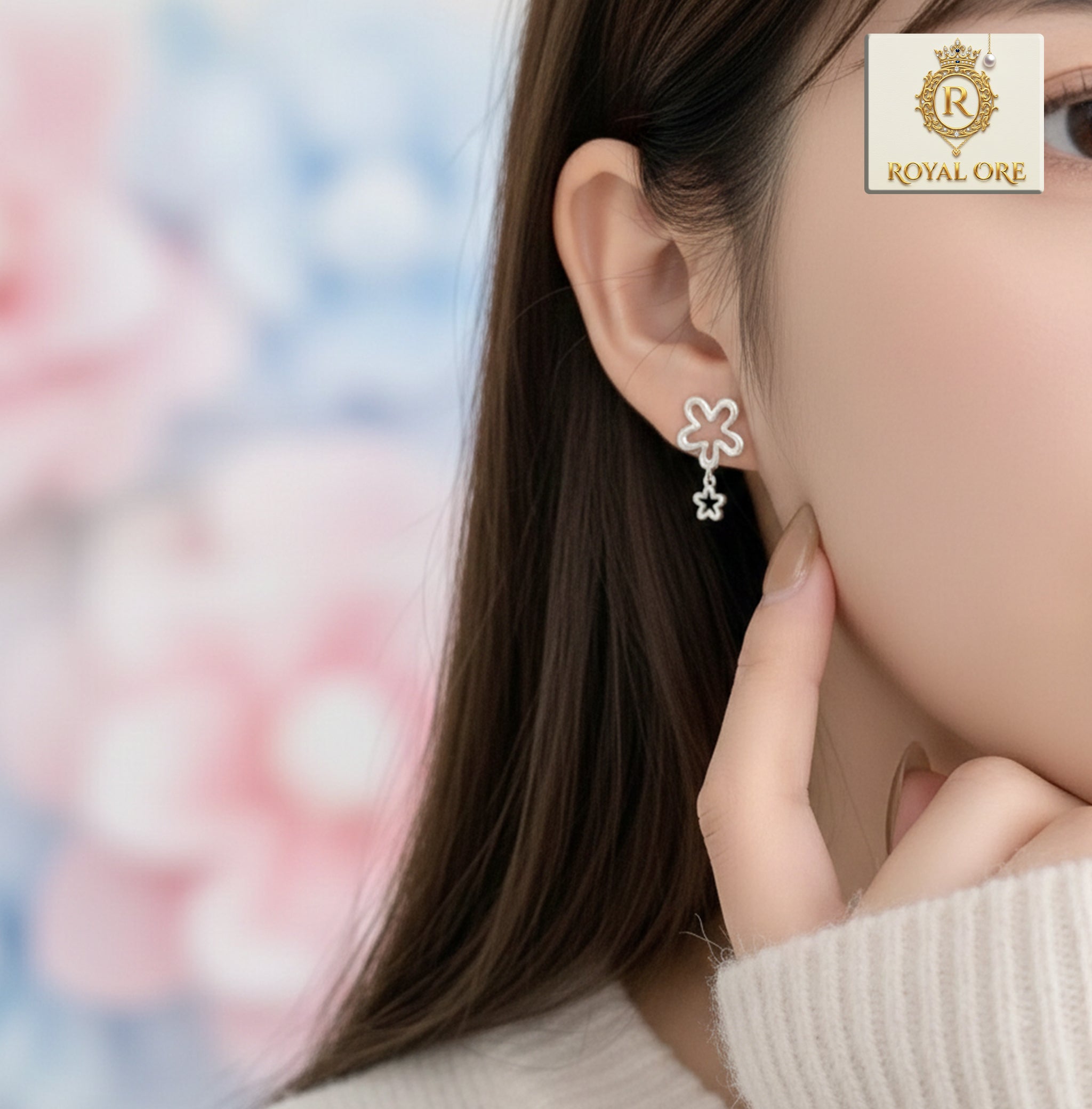 Flower Drop Earrings