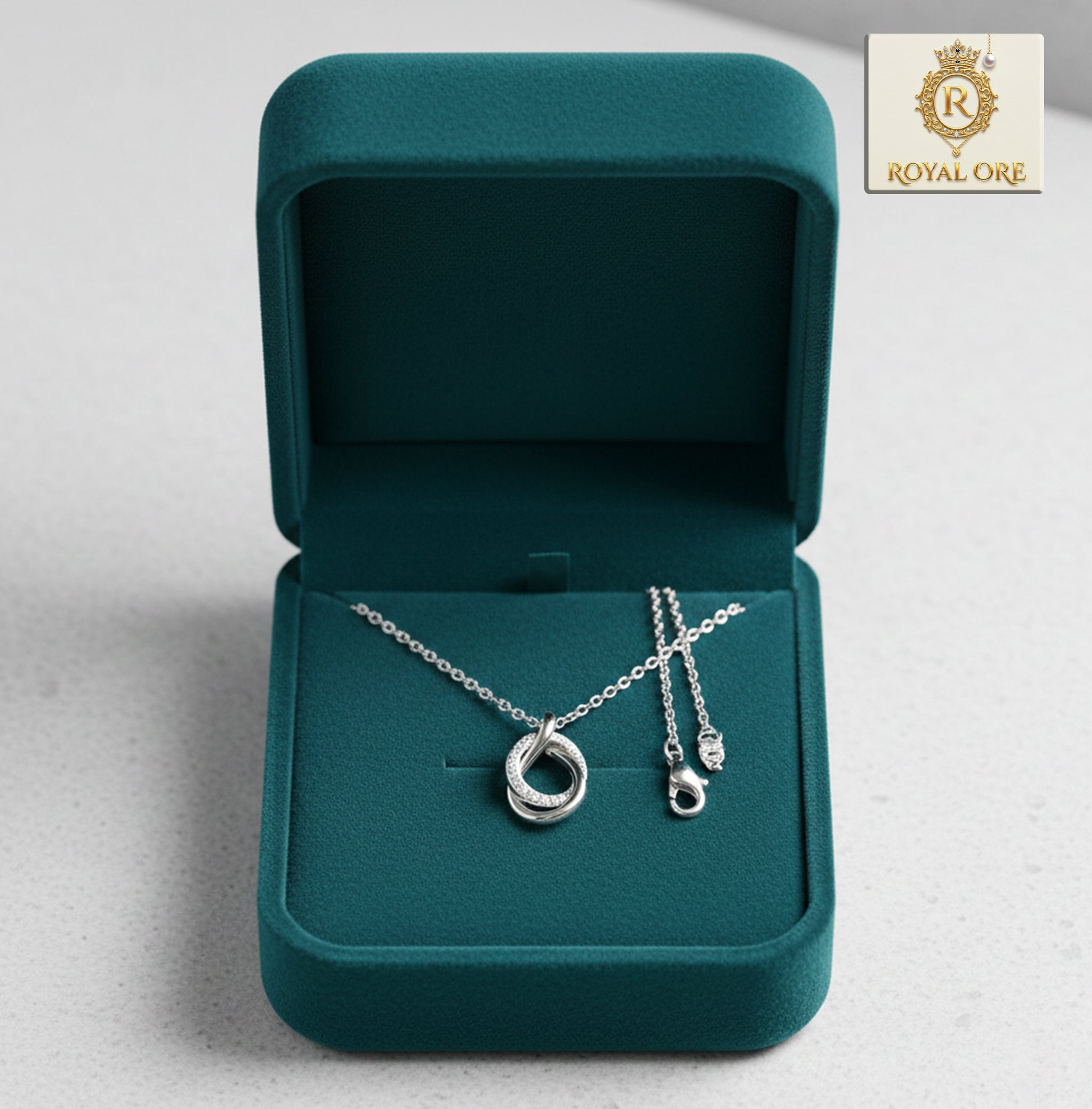 925 Sterling Silver Zircon Pendant Necklace