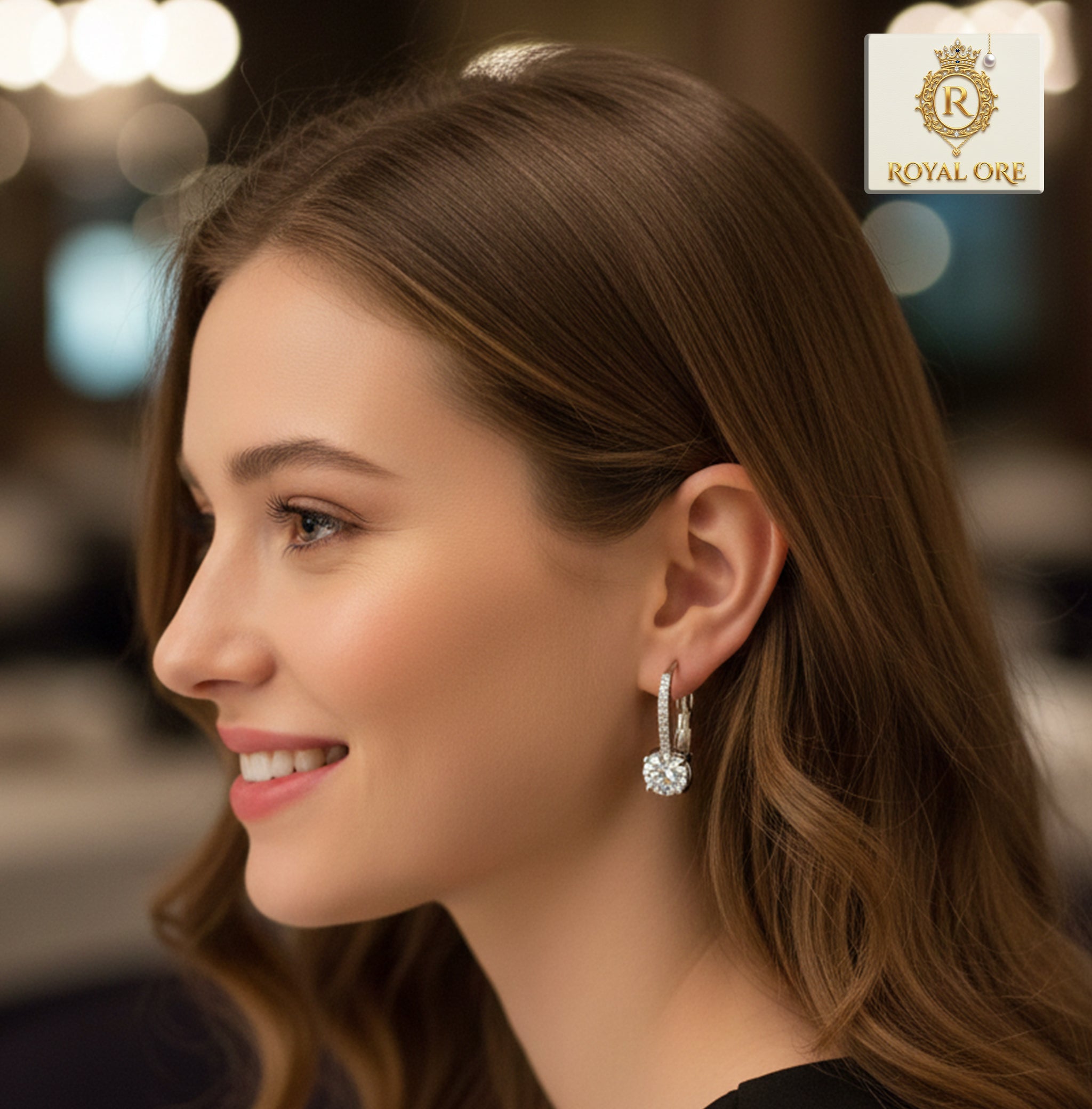 2 Carat Moissanite 925 Sterling Silver Earrings